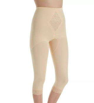 Style 6265 | Waistline Capri Pant Liner with Tummy Control Panel| Memory Compression Fabric | Medium Support Rago Shapewear