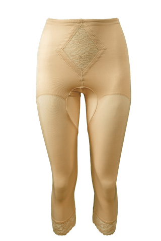 Style 6265 | Waistline Capri Pant Liner with Tummy Control Panel| Memory Compression Fabric | Medium Support Rago Shapewear