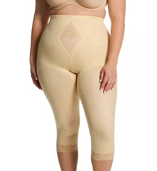 Style 6265 | Waistline Capri Pant Liner with Tummy Control Panel| Memory Compression Fabric | Medium Support Rago Shapewear