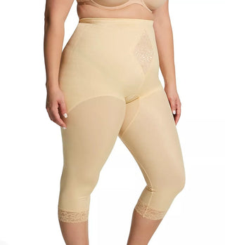 Style 6265 | Waistline Capri Pant Liner with Tummy Control Panel| Memory Compression Fabric | Medium Support Rago Shapewear