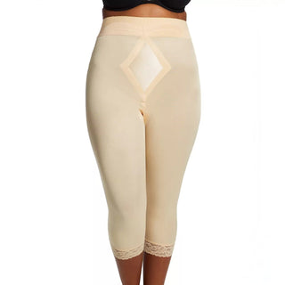 Style 6266 | High Waist Capri Pant Liner with Tummy Control Satin Panel| Memory Compression Fabric | Medium Support Rago Shapewear