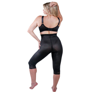 Style 6266 | High Waist Capri Pant Liner with Tummy Control Satin Panel| Memory Compression Fabric | Medium Support Rago Shapewear