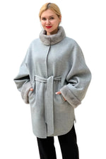 Genuine Scandinavian Mink Fur Virgin Wool Coat - By Baano
