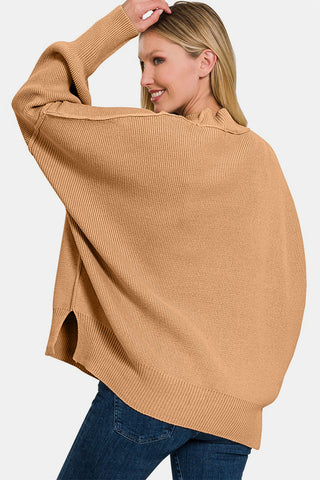 Zenana Side Sit Oversize Sweater - By Baano