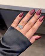 4.0ctw Three Stone Oval Cut Moissanite Engagement Ring Ring Deluxe Fine Jewelry