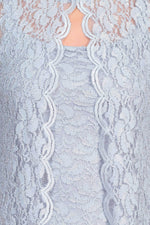 Marina Square Neck Sleeveless Sheath Zipper Back with Matching 3/4 Sleeve Jacket Mesh Dress - Glamourous Grace