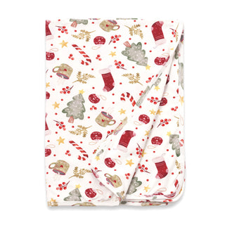 Holiday Baby Stroller Blanket – Soft Bamboo Christmas Wrap - Noel