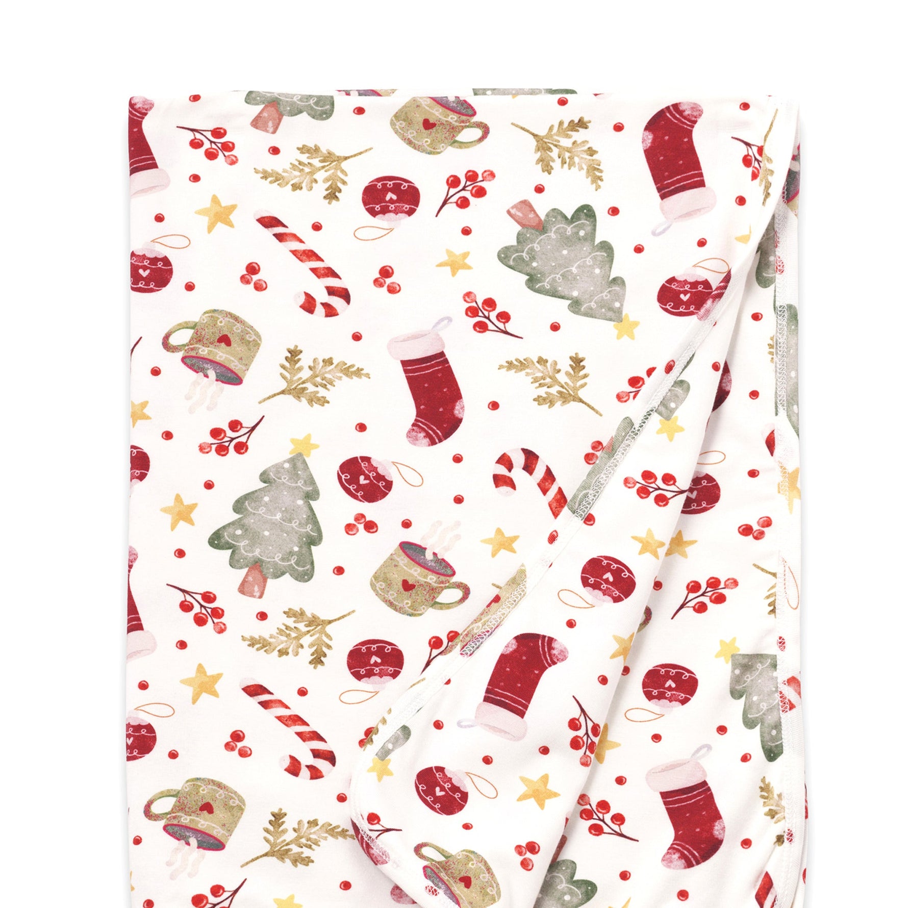 Holiday Baby Stroller Blanket – Soft Bamboo Christmas Wrap - Noel - By Baano