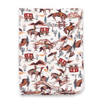 Cowboy Western Spirit Baby Boy Bamboo Stroller Blanket - By Baano
