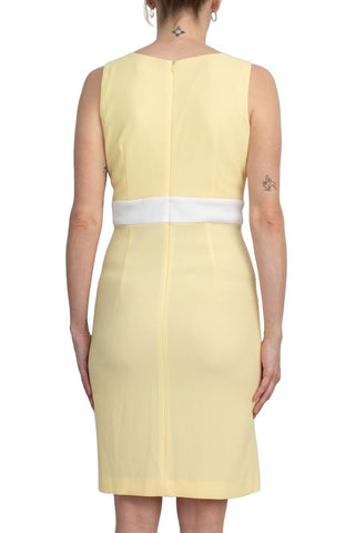 Studio One Scoop Neck Sleeveless Keyhole Banded Waist Sheath Dress with Matching Jacket - Glamourous Grace