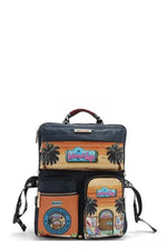 Nicole Lee USA Multi Pocket Travel Backpack Vintage Style