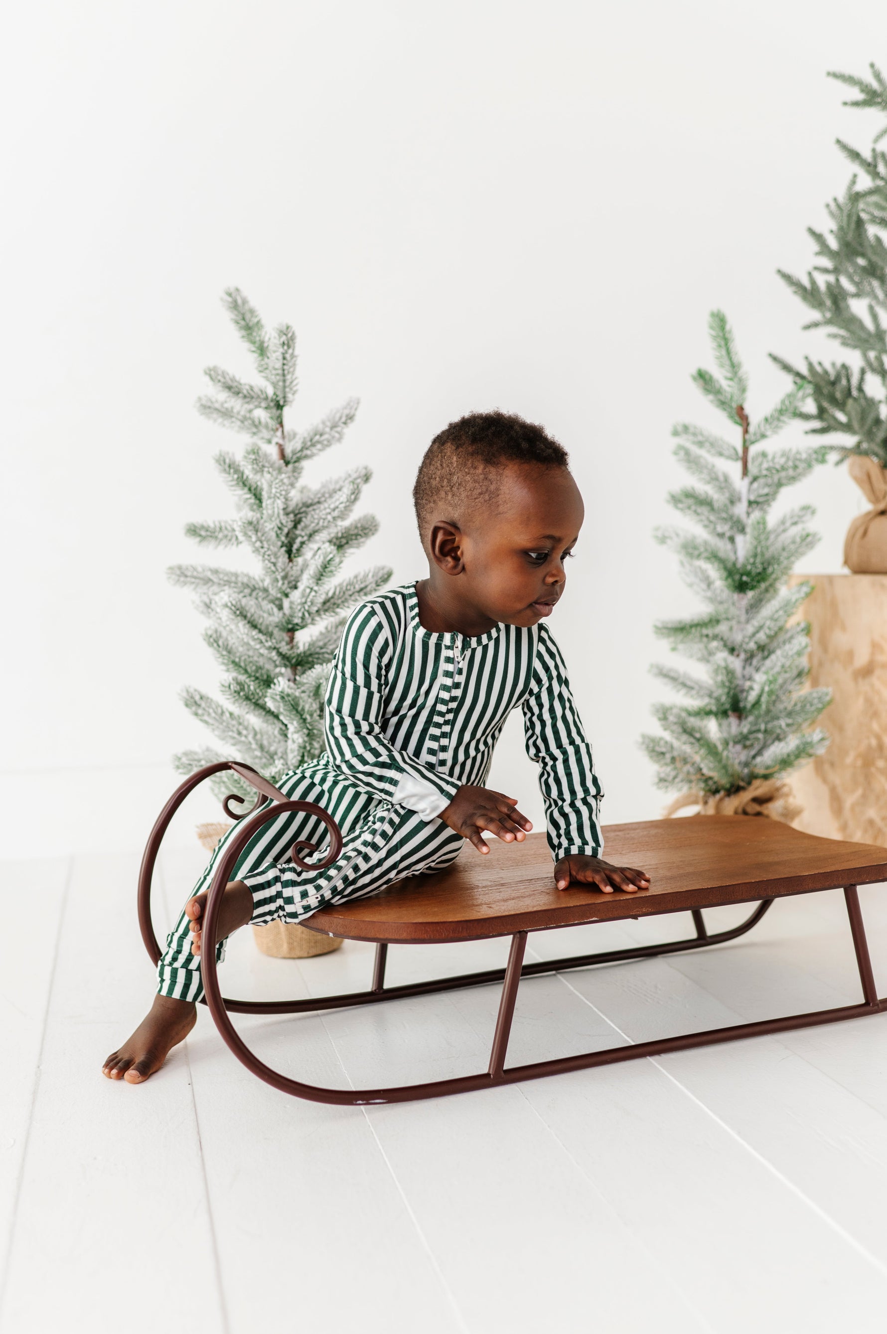 Green Stripes | ZIP ROMPER - By Baano