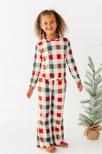 Holiday Plaid | GIRLS WIDE-LEG SET - By Baano