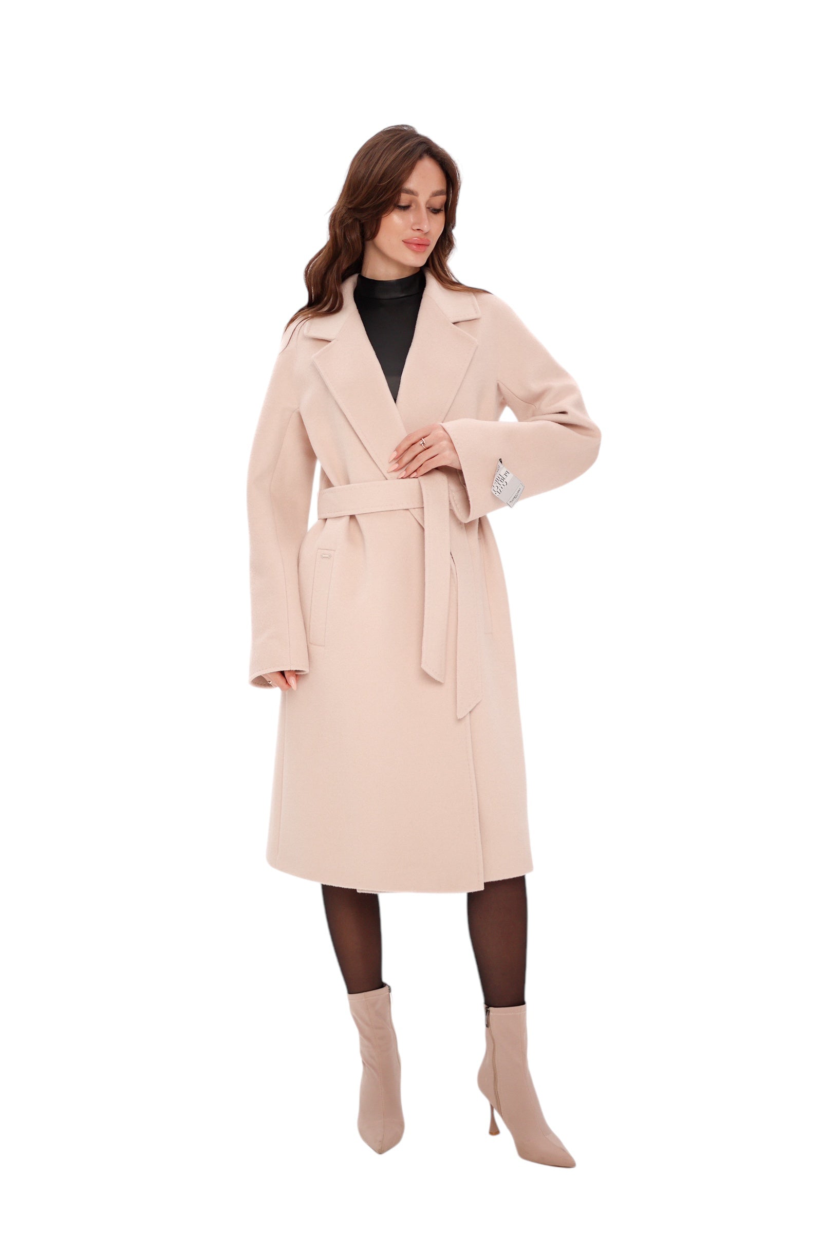 Chester Premium Wool Cashmere Coat in Praline