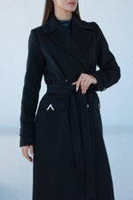 Alaska Classic Cashmere Blend Overcoat in Black