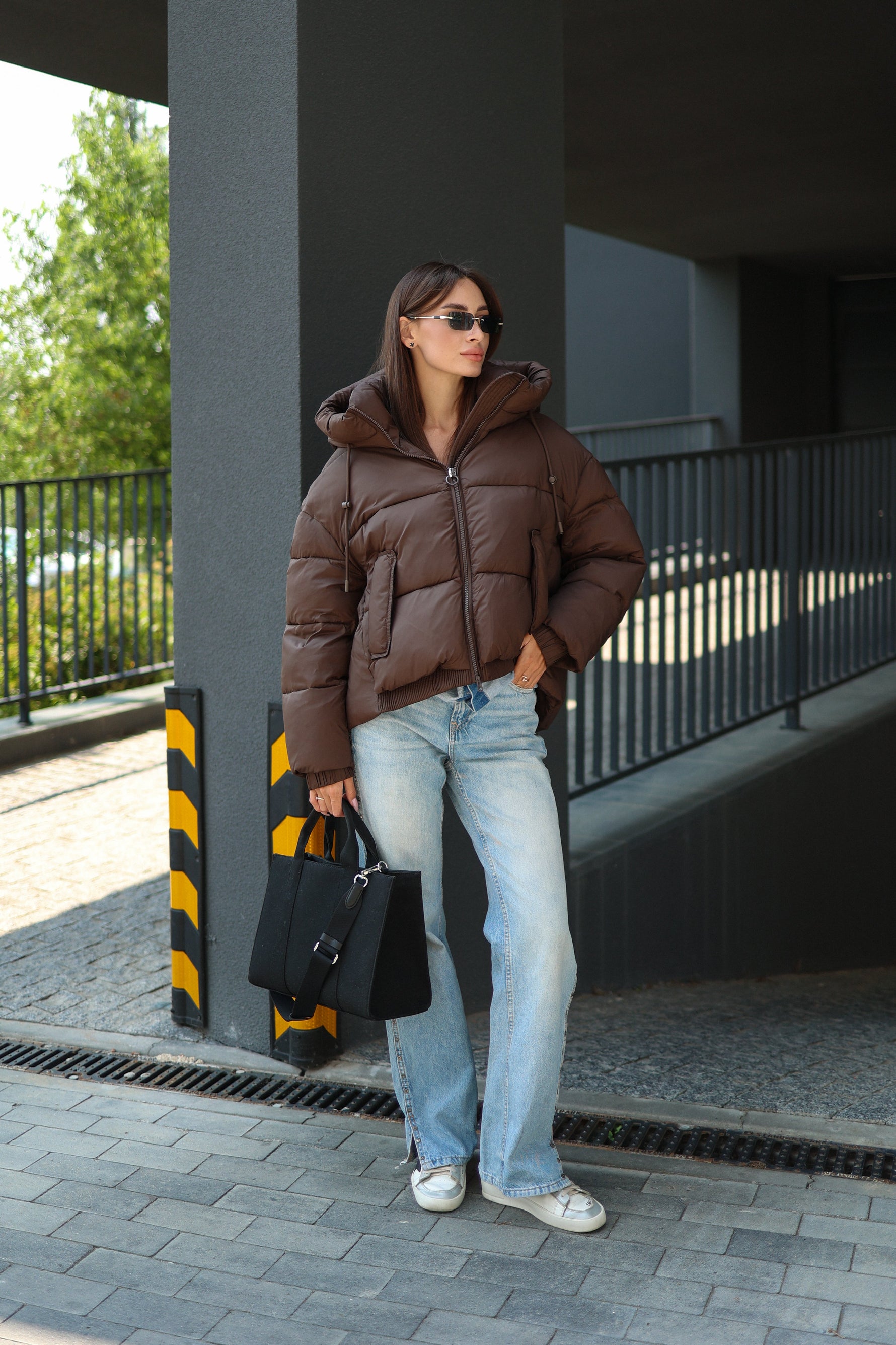 Dark Chocolate Insulated Bio-Down Jacket