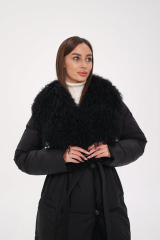 Genuine Lama Fur Premium Down Coat - By Baano
