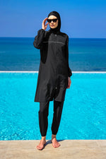 Andalus Black Full Coverage Burkini Set A2501-1 Marina Modest
