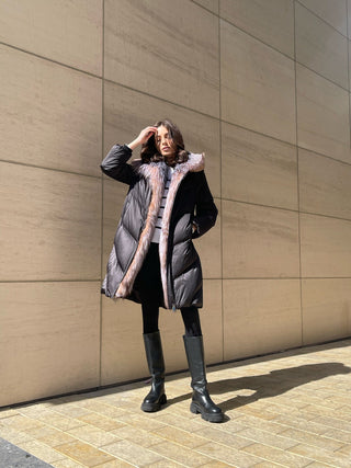 Léa Genuine Silver Fox Down Fill Puff Parka - By Baano