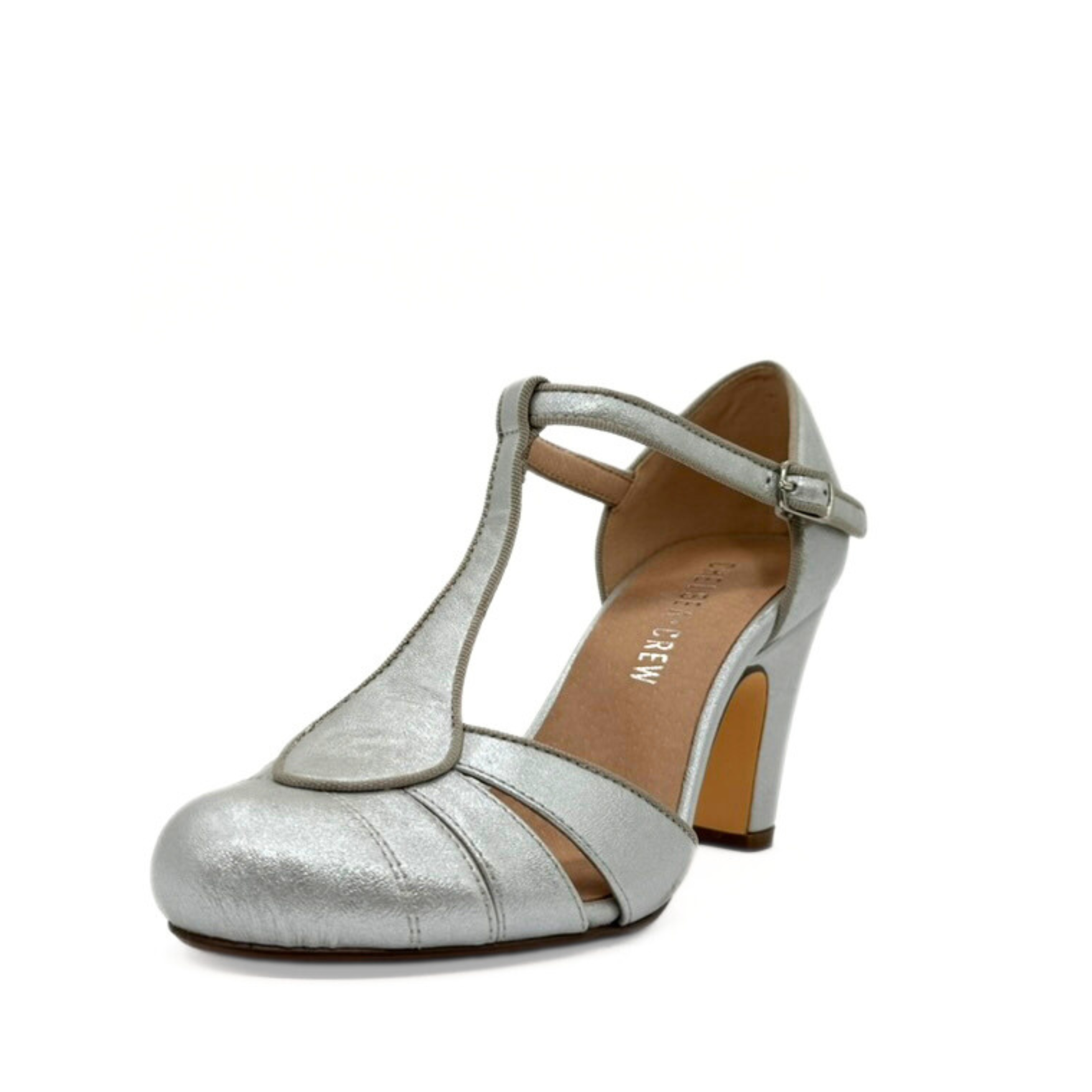Mulberry Metallic T-Strap Heels