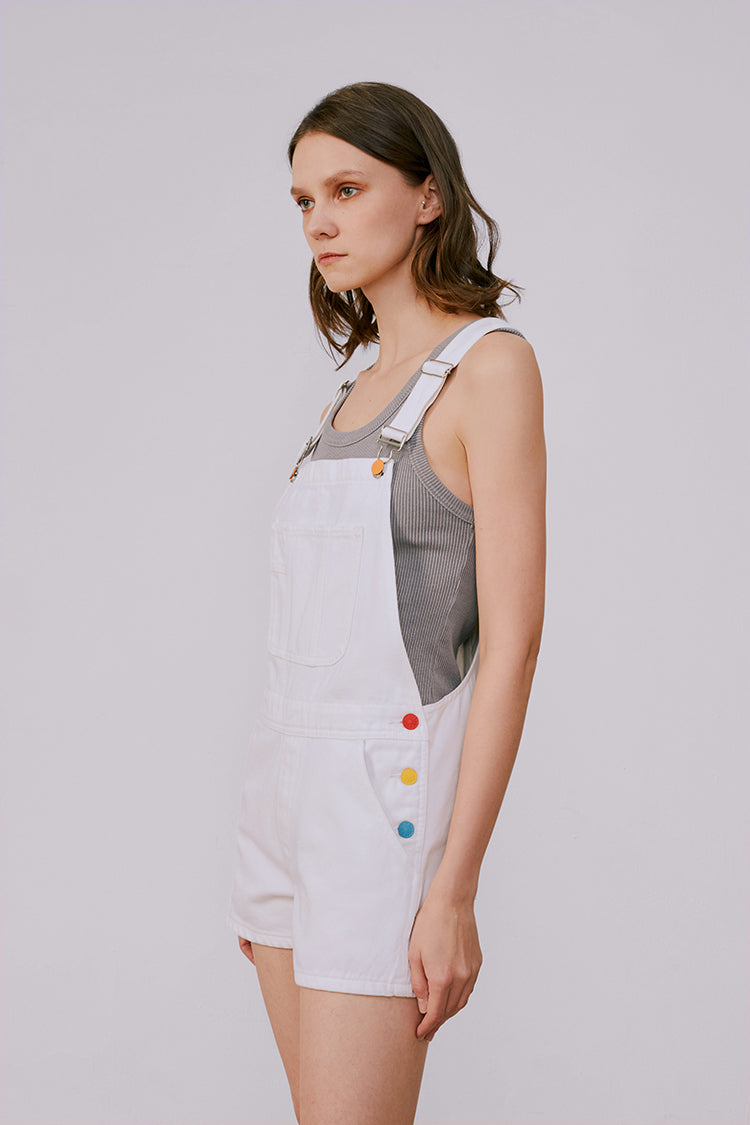 Rainbow Overall Shorts HJ109 Hey Joanie