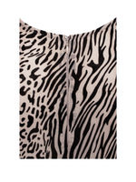 Waylynn Nude Black Animal Print Burnout Velvet Detail Mesh Backless Maxi Dress