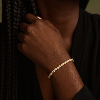 3mm Round Cut Tennis Bracelet