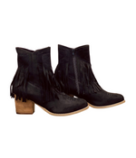 Sandra Fringe Booties in Black Naughty Monkey