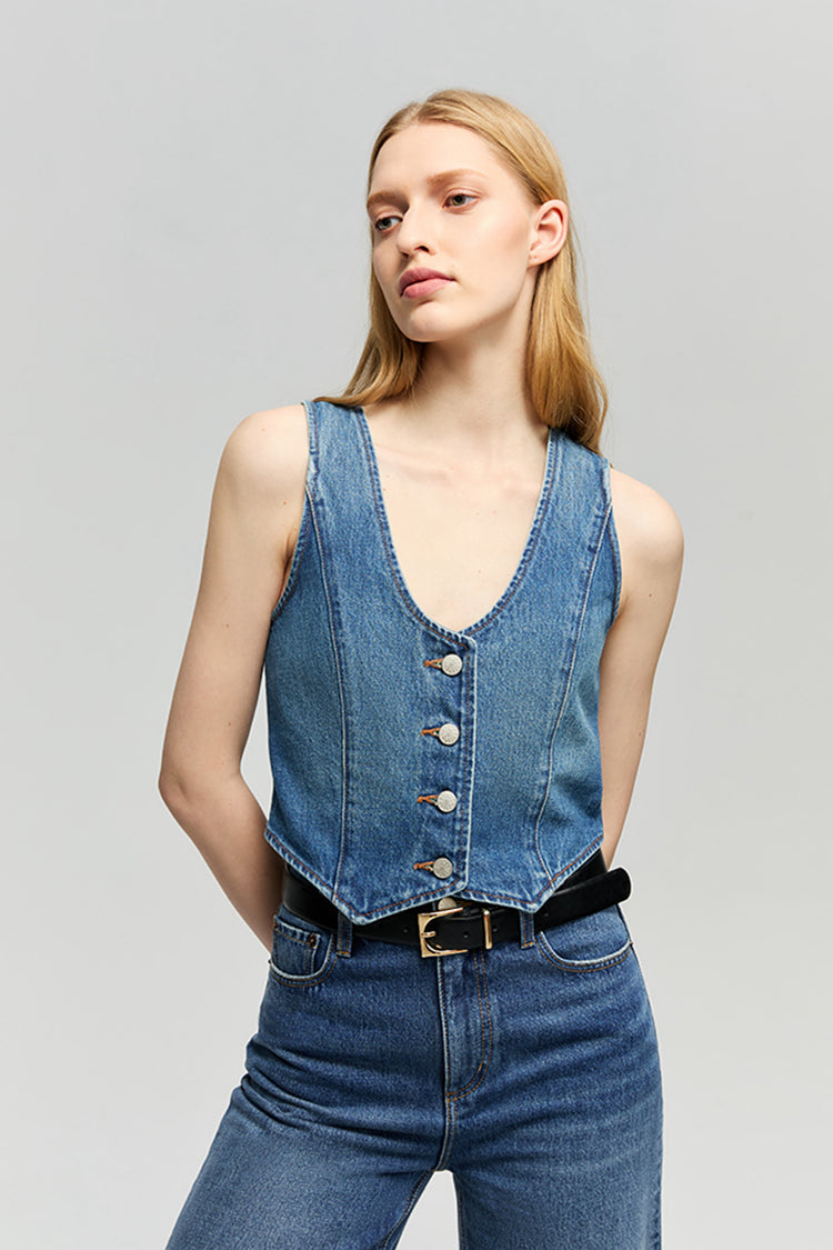 Blue Horizon Denim Vest HJ903