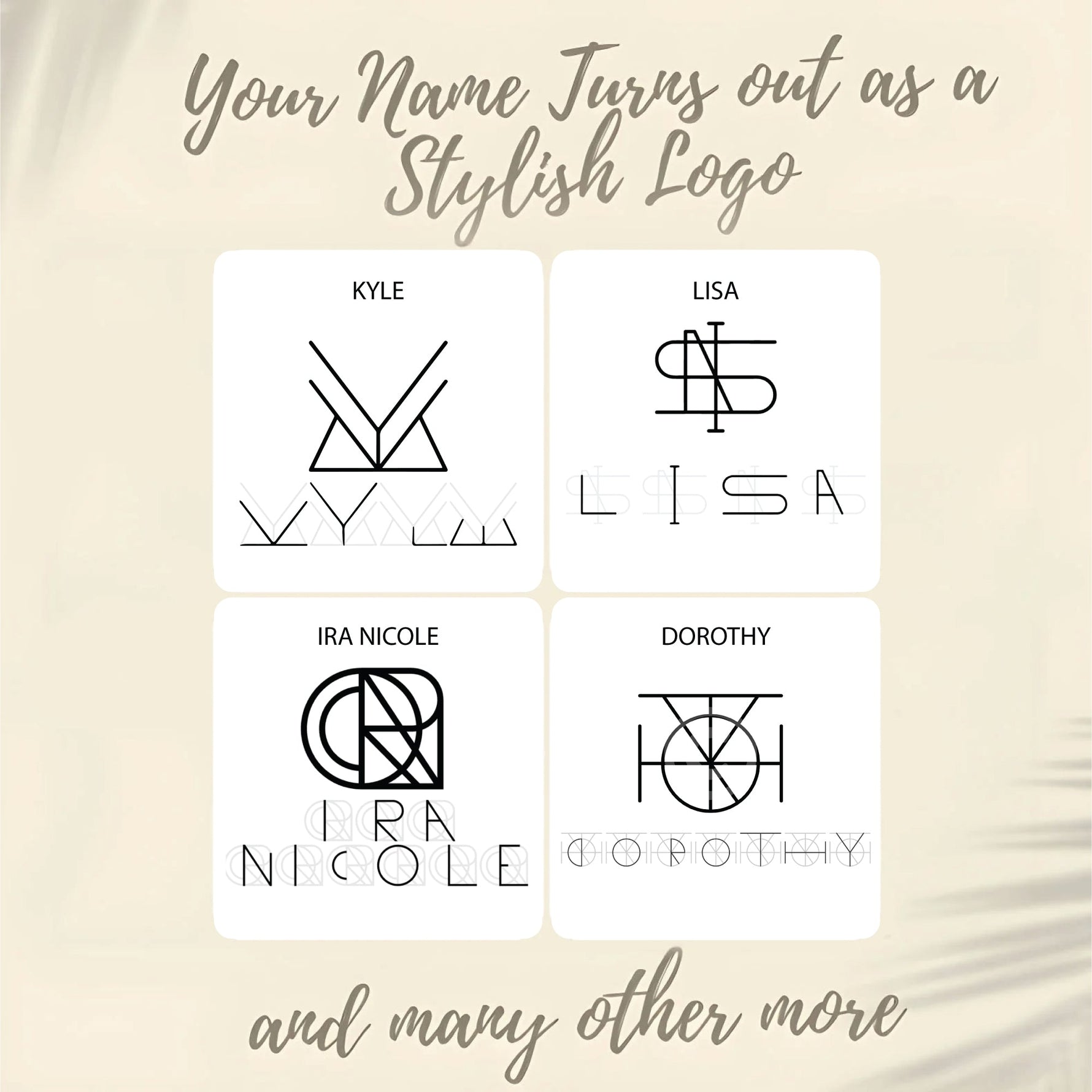 Unique Name Logo Necklace, One of a Kind Gift