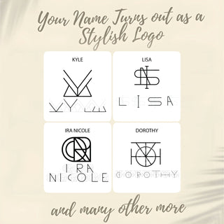 Unique Name Logo Necklace, One of a Kind Gift