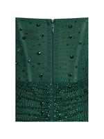 Fatima Green Crystal Sleeveless Corset Mermaid Maxi Dress Miss Circle