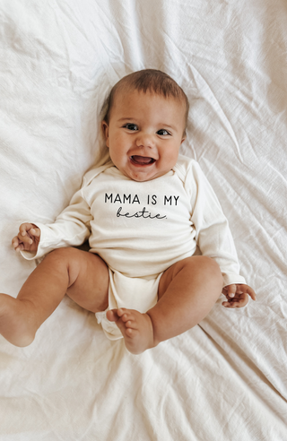 Mama is My Bestie Organic Bodysuit Long Sleeve - By Baano