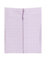 Jaclyn Lavender Lace Trim Cutout Seersucker Midi Dress