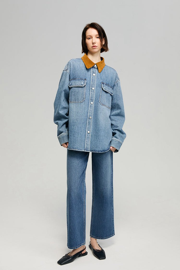 California Sunset Denim Shirt HJ902 Hey Joanie