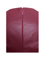Baila Burgundy Vegan Leather Blazer Mini Dress Miss Circle