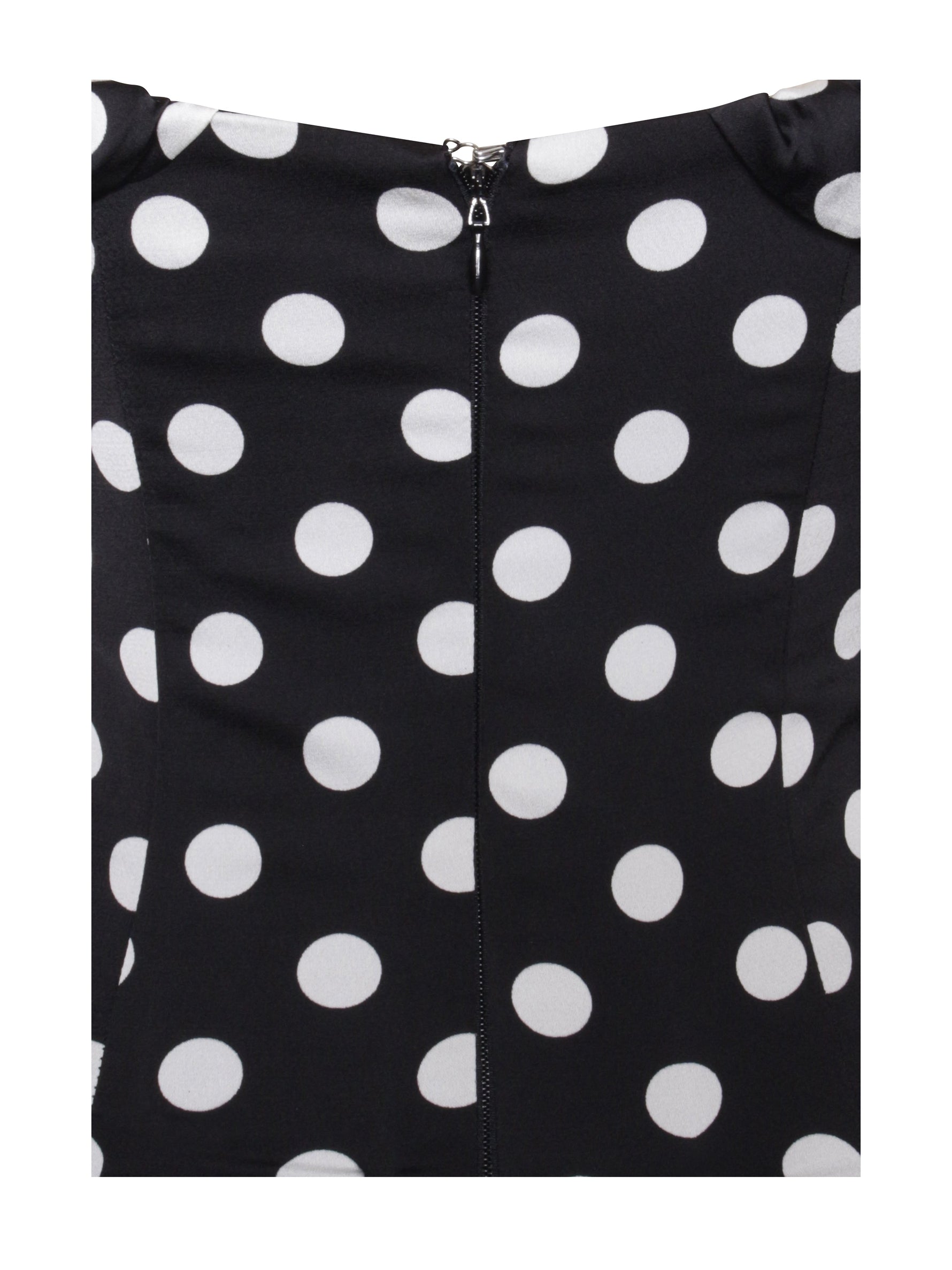 Umika Black Polka Dots Bubble Hem Mini Dress Miss Circle