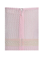 Pallas Pink Lace Trim Crochet Mermaid Maxi Dress