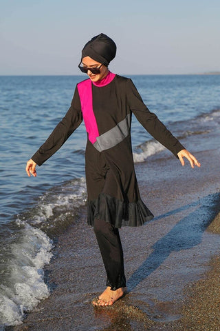 Lycra Black Burkini Modest Swimwear M2106 - By Baano
