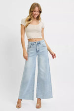 Risen High Rise Ankle Wide Palazzo Jeans Women