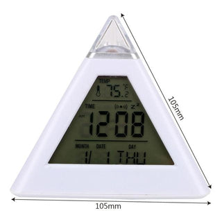 7 Inch LED Digital Desktop Alarm Clock Curved Dimmable Table Clock Table Alarm Clock 7 Inch Curved Dimmable LED Electronic Digital Desktop Clock for Kids Bedroom Large Number Table Clock Mirror Luxury For Kids Bedroom Home Decors Stevvex