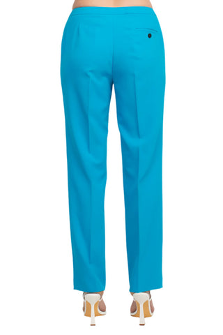 John Meyer Notched Collar Jacket & Banded Waist Pant Set - Women's 2 Piece Crepe Business Suit - By Baano