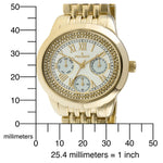 Women's Gold 40mm Multi-Function Watch with Crystal Bezel Peugeot Watches