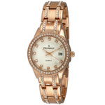 Womens Luxury Status Rose Gold Swarovski Crystal Watch Peugeot Watches