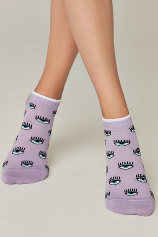 Cotton Ankle Socks Conte Classic - 438 Eyes - By Baano
