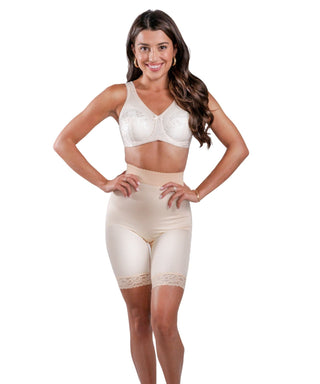 Style 518 | High Waist Light Shaping Bike Short | Satin 4-Way Stretch with Built-In Panty Rago Shapewear