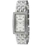Women's  40x25mm Silver Bracelet Watch with Crystal Bezel Peugeot Watches