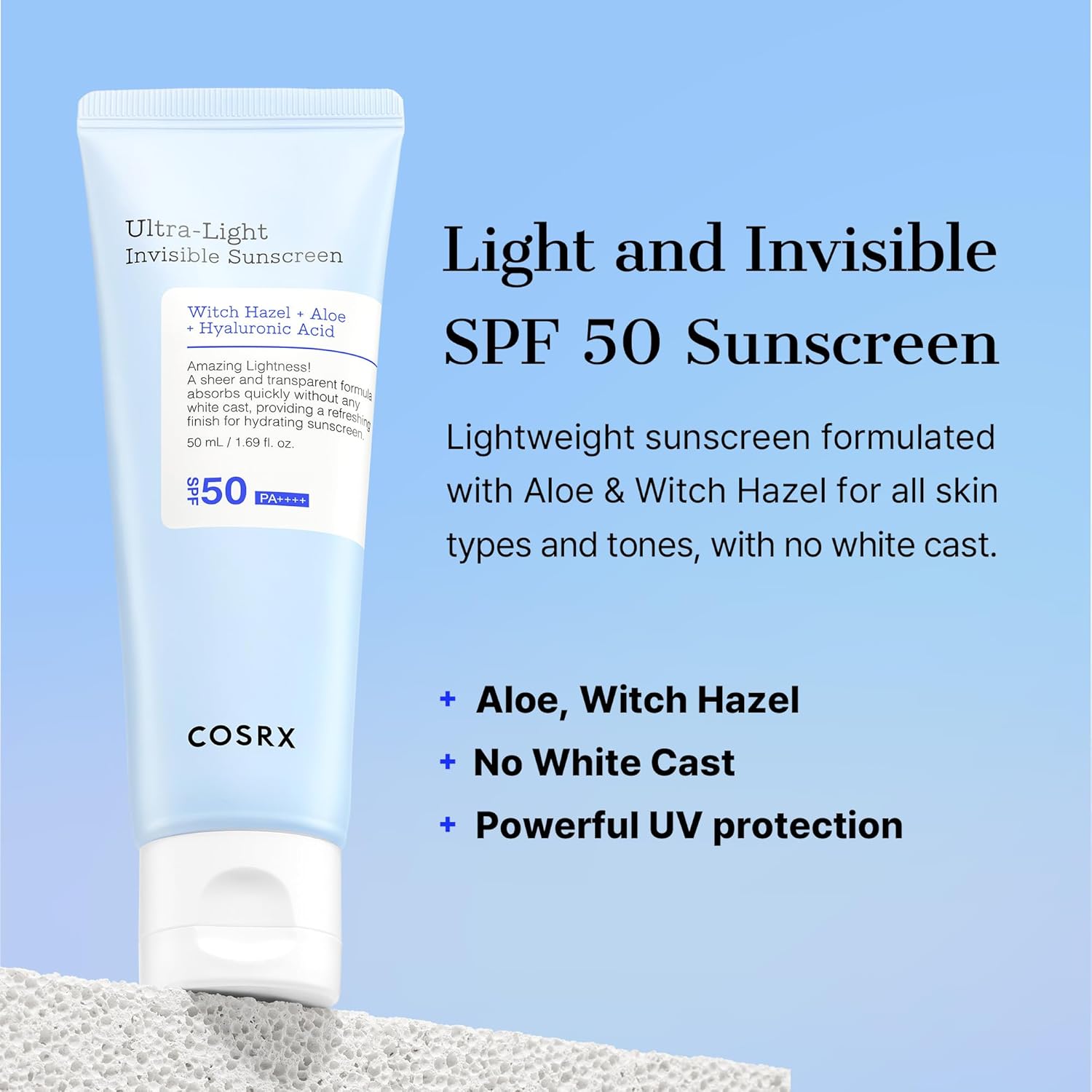 Cosrx Ultra-Light Invisible Sunscreen SPF50 PA++++ - By Baano