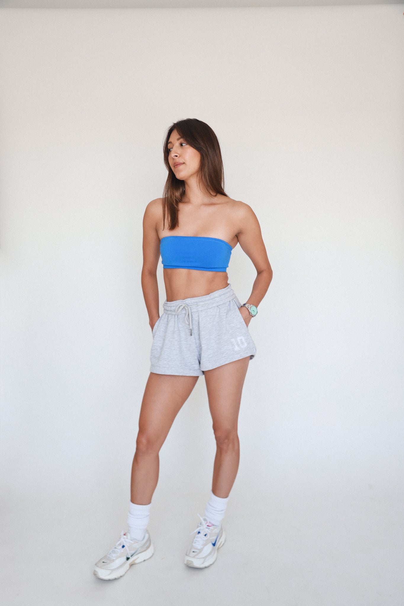 Women's 36mm Sport Watch with Blue Dial and Stainless Steel Bracelet