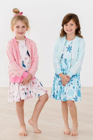 SALE Figure Skate 3/4 Sleeve Twirl Dress - By Baano